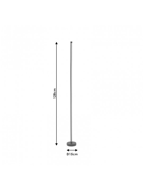 Φωτιστικό δαπέδου PWL-1053 pakoworld RGB LED 20W μαύρο 15x15x128εκ