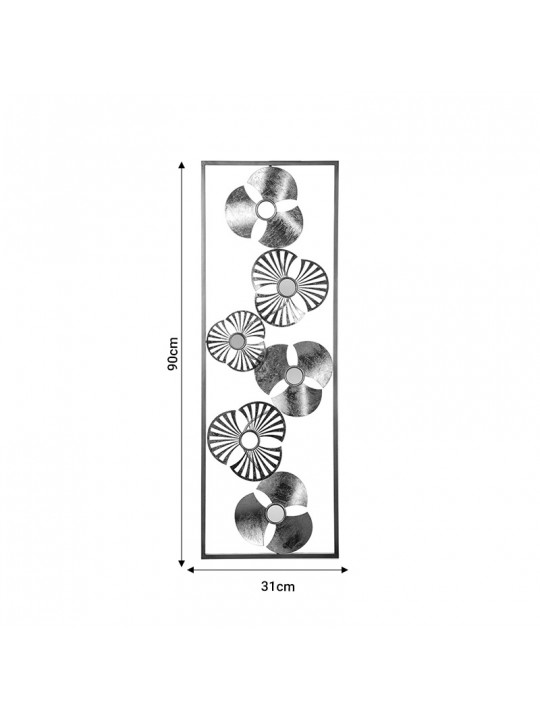 Διακοσμητικό τοίχου Blomma pakoworld αντικέ χρυσό μέταλλο 31x3.5x90εκ