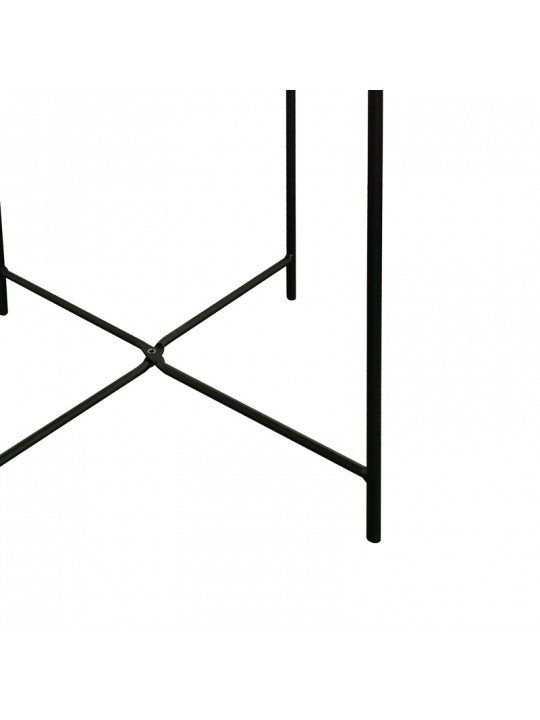 Τραπέζι Caius pakoworld μέταλλο σε μαύρη απόχρωση Φ46x52εκ