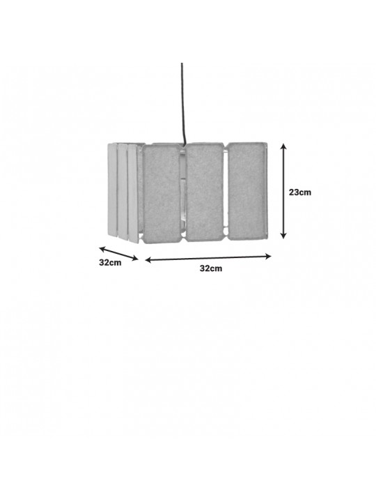 Φωτιστικό οροφής Boxfo Inart καφέ press papier-μέταλλο 32x32x123εκ