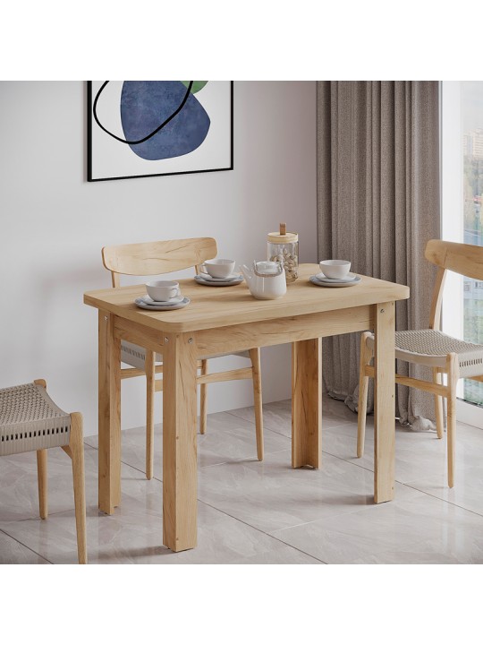 Τραπέζι Celeste pakoworld μελαμίνης σε oak απόχρωση 100x60x73.5εκ